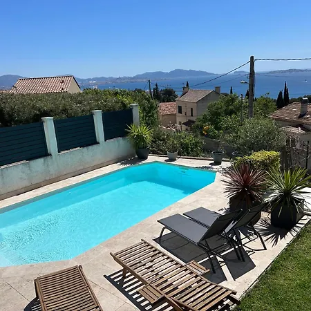 Maison Entierement Climatisee Vue D'exception Et Rade De Avec Piscine 8 Personnes فيلة *